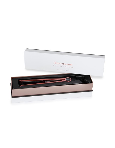 Pegla za kosu C1 Black Soft Touch Copper | Službena trgovina Corioliss®