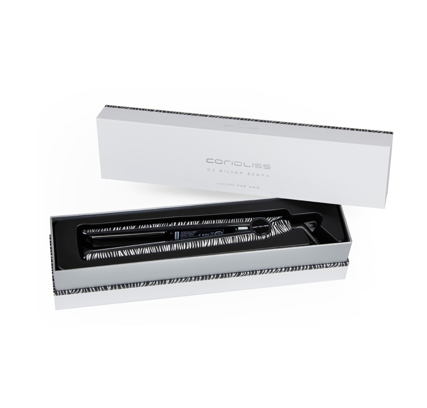 Pegla za kosu C1 Silver Zebra Soft Touch | Službena trgovina Corioliss®