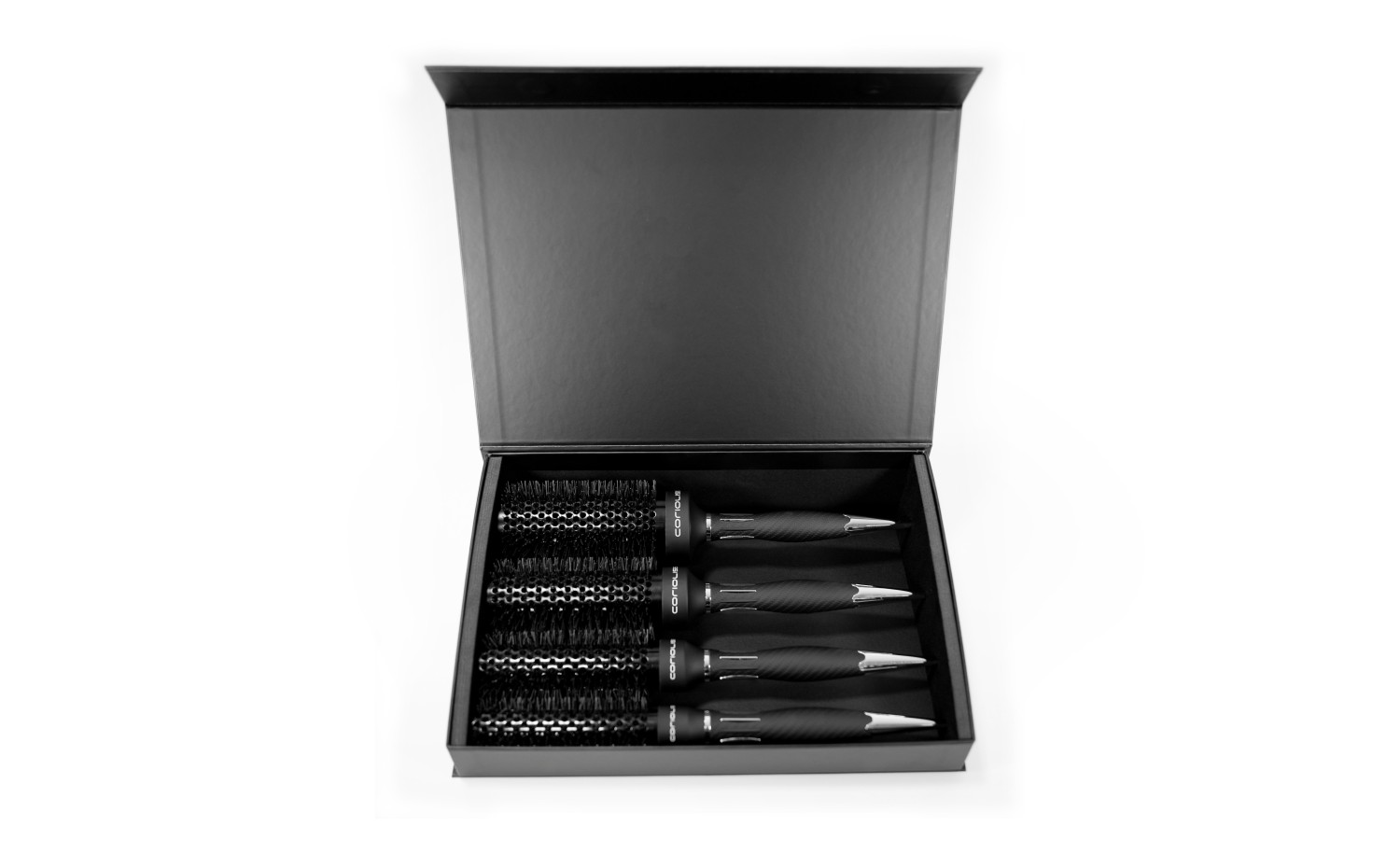 Komplet četki Corioliss The Brush Titanium Black Green Kit 4 | Službena trgovina Corioliss®