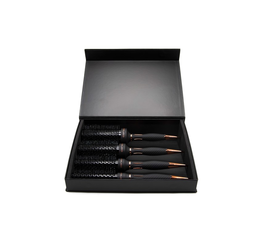 Komplet četki Corioliss The Brush Titanium Black Copper Green Kit 4 | Službena trgovina Corioliss®