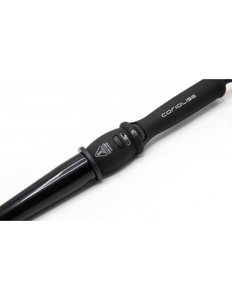Corioliss Glamour Wand Hair Curler Black Soft Touch