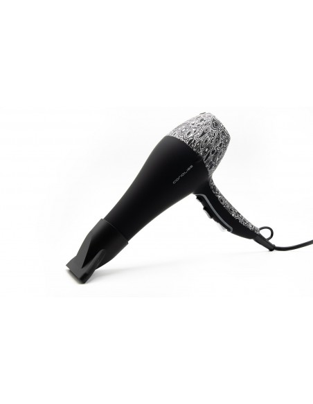 Corioliss Flow Black Paisley Silver Soft Touch Hair Dryer