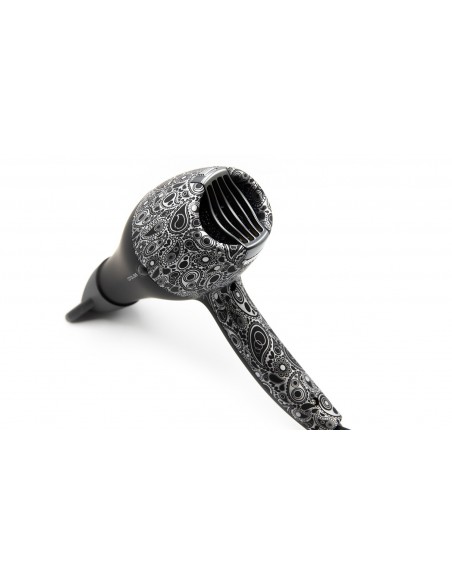 Corioliss Flow Black Paisley Silver Soft Touch Hair Dryer
