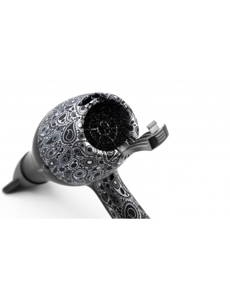 Corioliss Flow Black Paisley Silver Soft Touch Hair Dryer