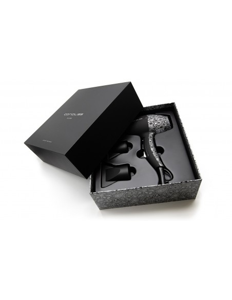 Corioliss Flow Black Paisley Silver Soft Touch Hair Dryer